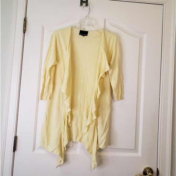 Cynthia Rowley Yellow Ruffled Women's Sweater - Picture 1 of 4